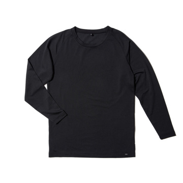 “着るテラヘルツ鉱石”で、血行促進！｜《一般医療機器  血行促進・疲労回復ウエア》テラヘルツ鉱石粉末を特殊プリントした「FLOW WEAR」｜遠赤技研｜アンダーシャツ／ブラック／Mサイズ