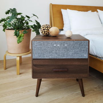 MONOCO OUTLET｜【39,800円→29,850円】引き出し、充電機能付きBluetoothテーブルスピーカー｜Hacray｜ウォールナット