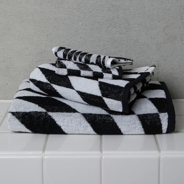 MONOCO OUTLET｜【660円→495円】桐生シルク10％ ミニタオル｜WITH OR WITHOUT｜Black