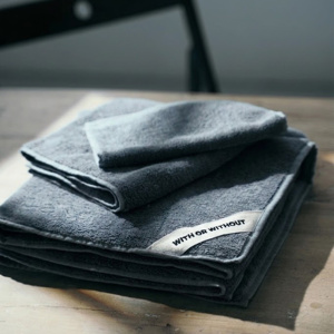 【3300円→2640円】桐生シルク20％ フェイスタオル｜WITH OR WITHOUT