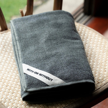 MONOCO OUTLET｜【5500円→4400円】桐生シルク10％ バスタオル｜WITH OR WITHOUT｜Gray