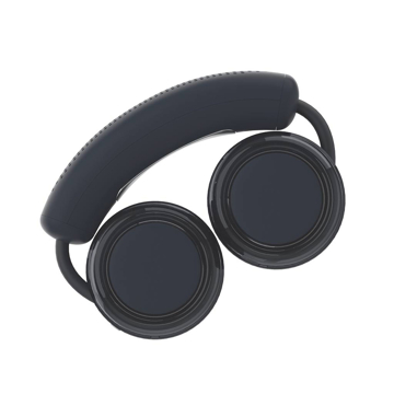 首元に、パーソナル避暑地｜冷却プレート＋Wファンのネッククーラー｜Neck Band Fan COOLING｜アッシュブラック