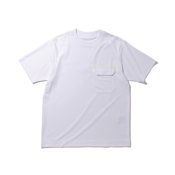 猛暑？酷暑？ クールにいこう｜《Tシャツ》和紙×ポリの快適設計で、湿気を吸って逃す、「和紙糸ラバープリントクルーネックTシャツ」｜K-3B｜スノーホワイト／S-M