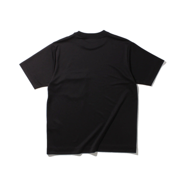 猛暑？酷暑？ クールにいこう｜《Tシャツ》和紙×ポリの快適設計で、湿気を吸って逃す、「和紙糸ラバープリントクルーネックTシャツ」｜K-3B｜ブラック／L-LL