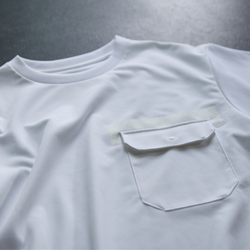 猛暑？酷暑？ クールにいこう｜《Tシャツ》和紙×ポリの快適設計で、湿気を吸って逃す、「和紙糸ラバープリントクルーネックTシャツ」｜K-3B