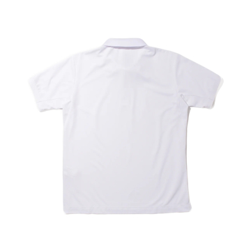 猛暑？酷暑？ クールにいこう｜《ポロシャツ》和紙×ポリの快適設計で、湿気を吸って逃す、「和紙糸メディアポロシャツ」｜K-3B｜スノーホワイト／M