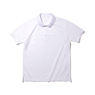 猛暑？酷暑？ クールにいこう｜《ポロシャツ》和紙×ポリの快適設計で、湿気を吸って逃す、「和紙糸メディアポロシャツ」｜K-3B｜スノーホワイト／M