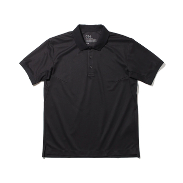 猛暑？酷暑？ クールにいこう｜《ポロシャツ》和紙×ポリの快適設計で、湿気を吸って逃す、「和紙糸メディアポロシャツ」｜K-3B｜ブラック／L