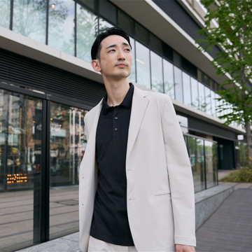 猛暑？酷暑？ クールにいこう｜《ポロシャツ》和紙×ポリの快適設計で、湿気を吸って逃す、「和紙糸メディアポロシャツ」｜K-3B