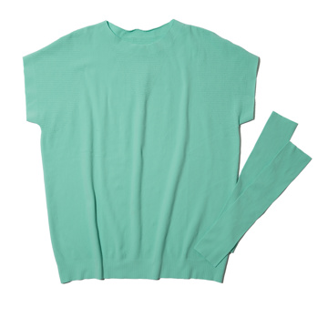 着心地のいい“日焼け止め”｜《Tシャツ＋アームカバー》UPF50+、縫い目なしで動きやすい「サラリ T」｜Salari｜ミントグリーン