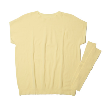 着心地のいい“日焼け止め”｜《Tシャツ＋アームカバー》UPF50+、縫い目なしで動きやすい「サラリ T」｜Salari｜ライトイエロー