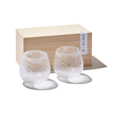 世界にひとつだけ、“消えない霜の華”｜《2個組》令和に甦った、奇跡の「結霜グラス」｜結霜月華（けっそうげっか）｜陽