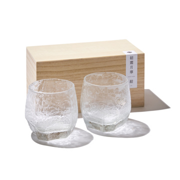 世界にひとつだけ、“消えない霜の華”｜《2個組》令和に甦った、奇跡の「結霜グラス」｜結霜月華（けっそうげっか）｜結