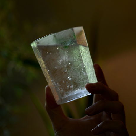 世界にひとつだけ、“消えない霜の華”｜《2個組》令和に甦った、奇跡の「結霜グラス」｜結霜月華（けっそうげっか）