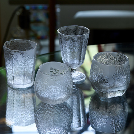 世界にひとつだけ、“消えない霜の華”｜《2個組》令和に甦った、奇跡の「結霜グラス」｜結霜月華（けっそうげっか）