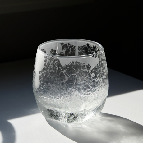 世界にひとつだけ、“消えない霜の華”｜《2個組》令和に甦った、奇跡の「結霜グラス」｜結霜月華（けっそうげっか）