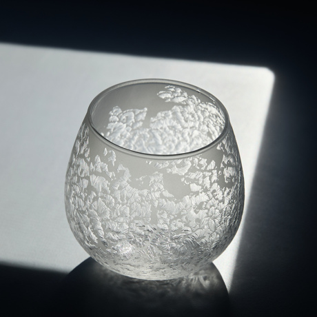世界にひとつだけ、“消えない霜の華”｜《2個組》令和に甦った、奇跡の「結霜グラス」｜結霜月華（けっそうげっか）