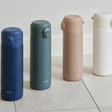 その味変、水筒のせいかも？！｜《ワンプッシュ／450ml》 スポドリOK、金属臭・ニオイ移りなし、チタンセラミックコーティング・ボトル｜WOKY