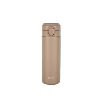 その味変、水筒のせいかも？！｜《ワンプッシュ／450ml》 スポドリOK、金属臭・ニオイ移りなし、チタンセラミックコーティング・ボトル｜WOKY｜ブラウン