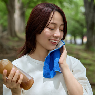 ひんやり今治タオル、生き返る〜｜《Cool/ハンカチタイプ》今治タオルと冷感生地のハイブリッドタオル｜ー℃
