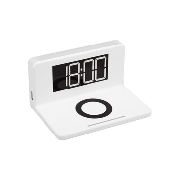MONOCO OUTLET｜【理由あり 4,950円→3,039円】置くだけ充電、ベッドサイドすっきり。「ワイヤレス充電クロック」｜RELAX｜ホワイト
