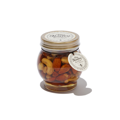 健康は、甘くていい｜《ナッツの蜂蜜漬け200g》 4種のナッツを天然の生アカシア蜂蜜に漬けたスーパーフード｜MYHONEY