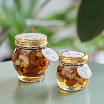 健康は、甘くていい｜《ナッツの蜂蜜漬け200g》 4種のナッツを天然の生アカシア蜂蜜に漬けたスーパーフード｜MYHONEY