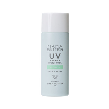 MONOCO OUTLET｜【2,420円→1,694円】 SPF50+ PA+++ さらりと伸びる、ノンケミカル処方の「UVバリア モイストミルク アロマイン」｜MAMA BUTTER