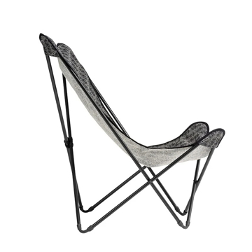 MONOCO OUTLET｜【18,150円→16,335円】シックな織り柄の、ゆったりサイズモデル「バタフライチェア POPUP XL LFM2957」｜Lafuma｜ブラック