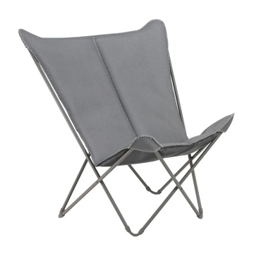 MONOCO OUTLET｜【31,790円→28,611円】３層クッションのゆったりサイズモデル「バタフライチェア POP UP XL Be Comfort LFM5183」｜Lafuma｜シルバー