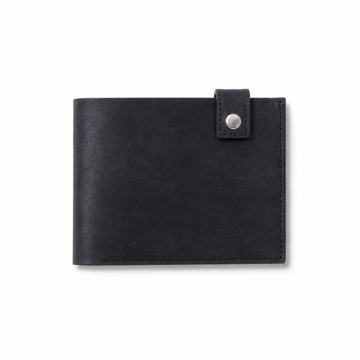 MONOCO OUTLET｜【25,300円→17,710円】 中身を入れても薄いまま、本革コンパクト二つ折り財布｜LEAFLIC｜ブラック