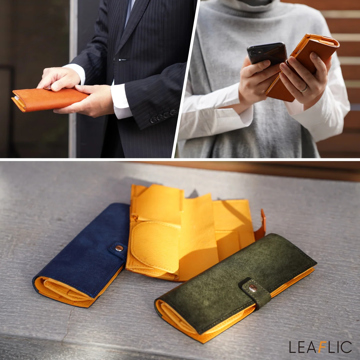 MONOCO OUTLET｜【25,850円→18,095円】お札よりスリム、持ちやすさを追求した長財布｜LEAFLIC SLIM