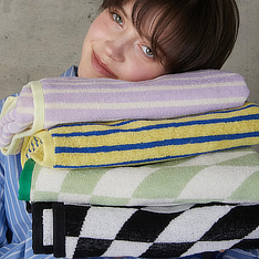 桐生発「シルク混タオル」